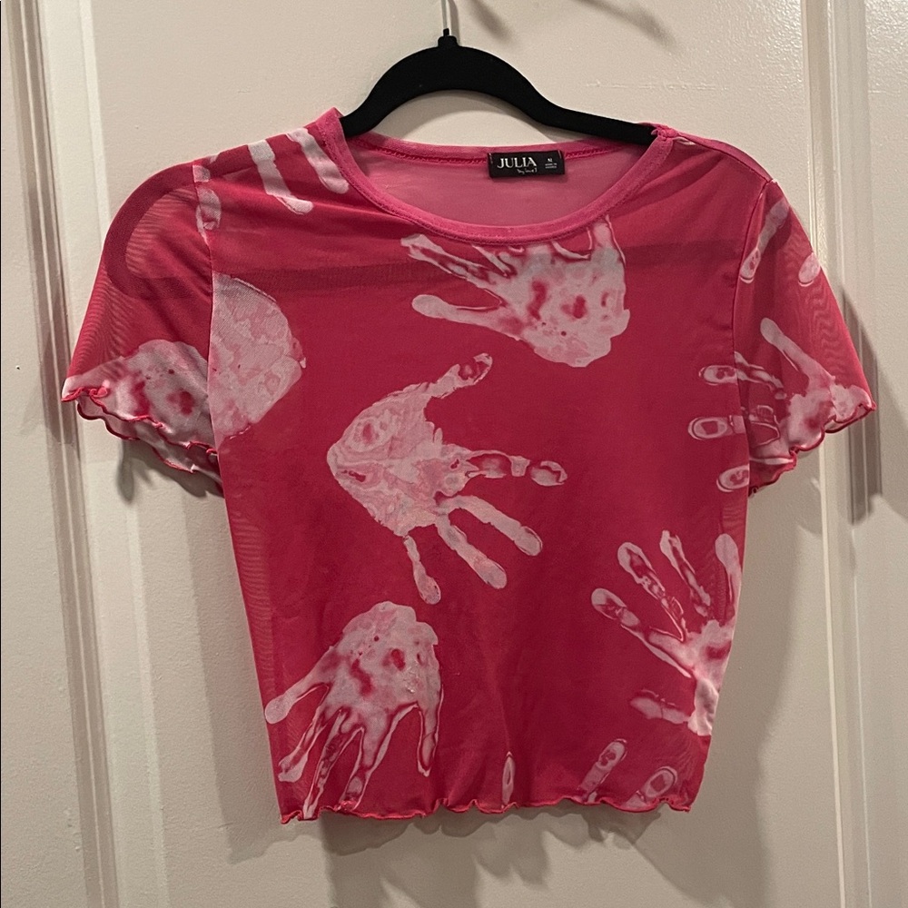 Pink Mesh Top